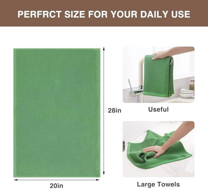 Homaxy 100% Cotton Oversized Waffle Weave Kitchen Towels 8-Pack - Image 3