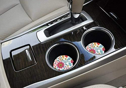 Sunflower Small 2.56" Absorbent Auto Coasters 2 Pack, Ceramic Car Accessories - Image 6