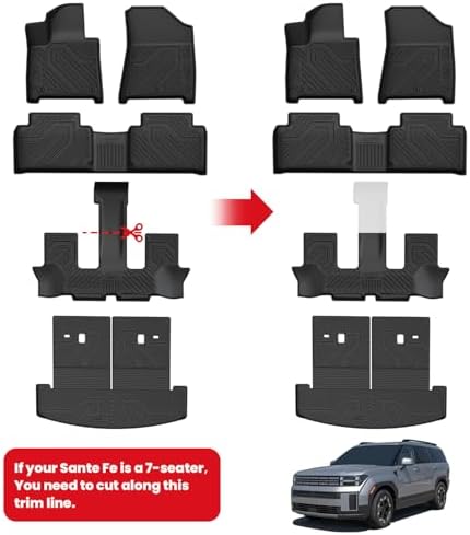 LASFIT Floor Mats for Hyundai Santa Fe Gas 2027 2026 2025 2024 - Image 3