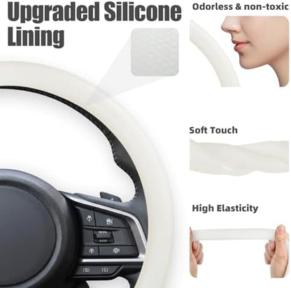 15" Silicone Steering Wheel Cover, Non-Slip Thermoregulating - Image 6