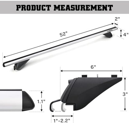 Aero Aluminum Universal Roof Rack Cross Bars, Existing Raised Side Rail - Image 4