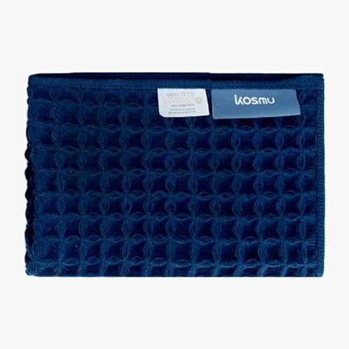 Luxury Organic Japanese Cotton Waffle Bath Towel | Thick, Quick Dry Bathroom by KOSMU