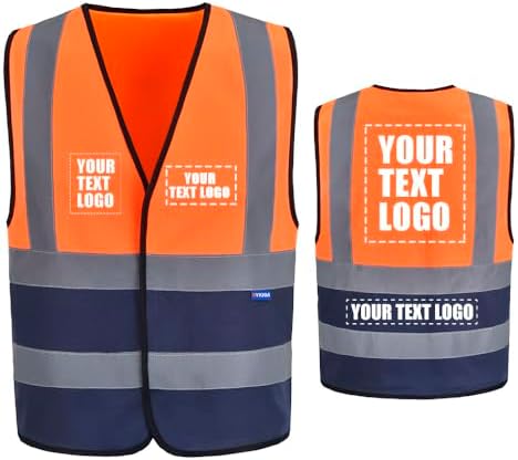 AYKRM 12 colour High visibility viz vest hi vis viz reflective work by AYKRM