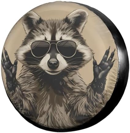 Delerain Funny Raccoon Spare Tire Cover by Delerain
