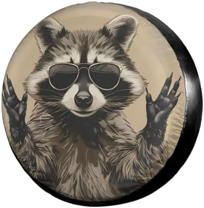 Delerain Funny Raccoon Spare Tire Cover by Delerain