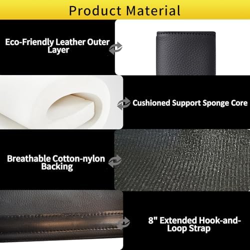 2Packs Car Seatbelt Cover 8.66 Inch, Short Leather Car Seat Belt Cover Pad - Image 4