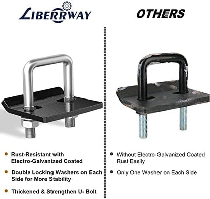Hitch Tightener for 1.25" and 2" Hitches LIBERRWAY U-Shaped Iron Hitch - Image 4