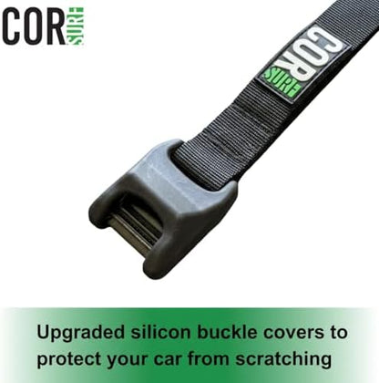 COR Surf Aero Roof Rack Pads, No-Scratch Tie Down Straps, 19in Wide 10ft - Image 5