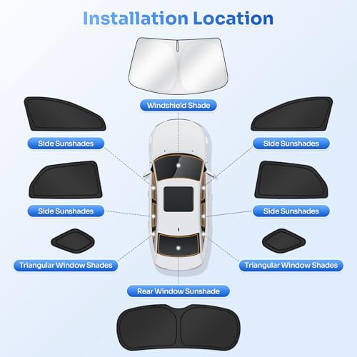 Canvcle Sunshades for 2024-2025 2026 Honda Prologue Accessories Windshield Sun - Image 5