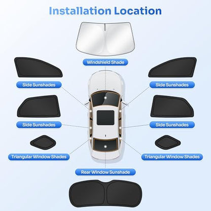 Canvcle Sunshades for 2024-2025 2026 Honda Prologue Accessories Windshield Sun - Image 5