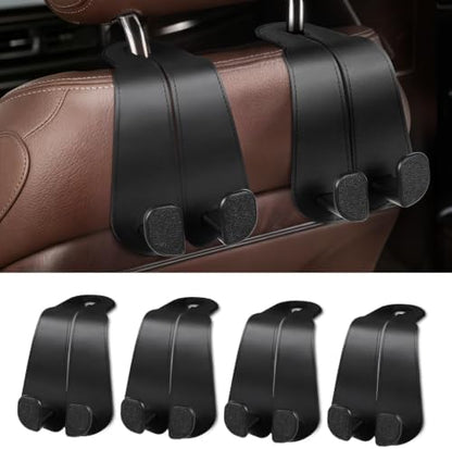 CoBak Extra Wide Car Seat Back Hooks, Premium Stitched Leather Headrest Hangers by PopulartabletcasebrandWegivepeoplethebestdesignofprotectingvariouselectronicdevices