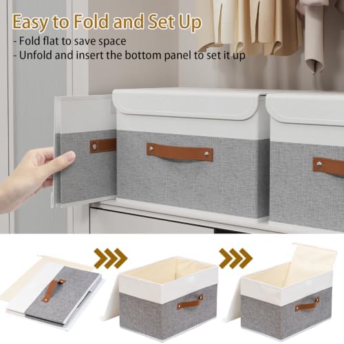 Yawinhe Collapsible Storage Boxes, 10.2x7.9x6.7in - Image 7