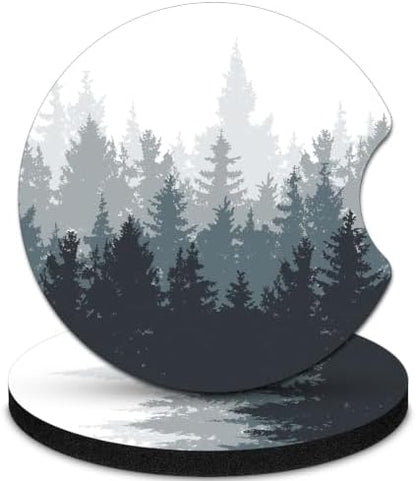 2 Pack Car Coasters，2.75-inch Neoprene Non-Slip Cup Holder Coasters by xiviers