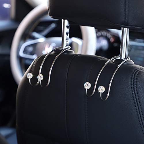 SAVORI Auto Hooks Bling Car Hangers Organizer Seat Headrest Hooks Strong and - Image 3