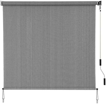 SMONTER Outdoor Sunshade Roller Shade 8'W x 8'H, Exterior Cordless Roll Up by SMONTER