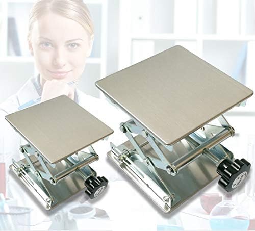 4" x 4" Stainless Steel Lab Jack Lift Stand Table Scissor Stand Platform - Image 6
