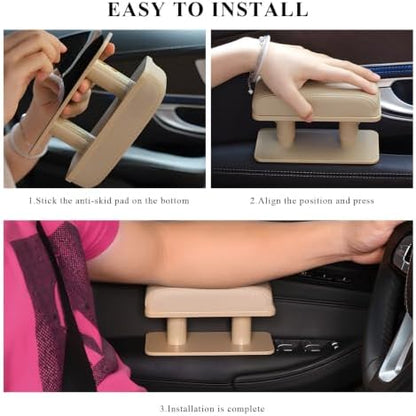 Car Armrest Pad, Adjustable Height Left Elbow Support Anti-Fatigue Car Door Arm - Image 3