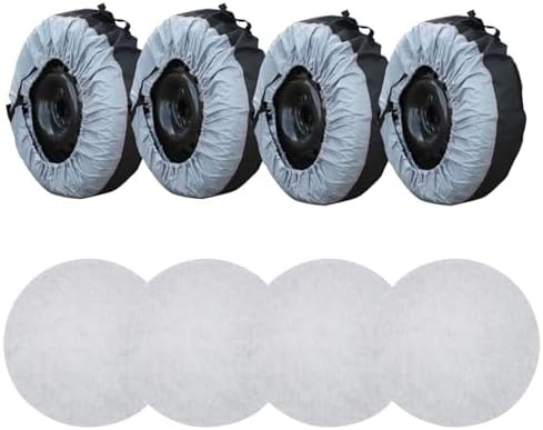 GXYWADY 4X Gray Universal Fit Tire Totes, Seasonal Spare Tire Cover, Portable by GXYWADY