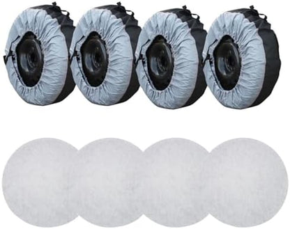 GXYWADY 4X Gray Universal Fit Tire Totes, Seasonal Spare Tire Cover, Portable by GXYWADY