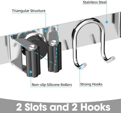 Broom Holder Wall Mount, Broom Hanger - Image 5