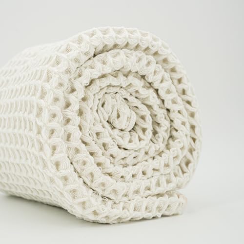 Luxury Organic Japanese Cotton Waffle Bath Towel | Thick, Quick Dry Bathroom - Image 5
