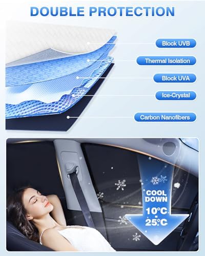 Canvcle Windshield Sun Shade for 2022-2025 2026 Nissan Frontier Accessories - Image 4
