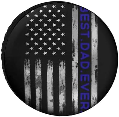 Vintage Best Dad Ever American Flag Tire Covers, Dust-Proof Weatherproof Wheel - Image 7