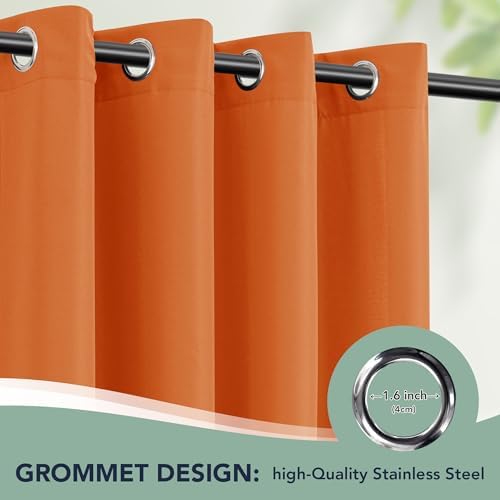 Outdoor Curtains for Patio Waterproof, 6 Drape Panels, Sun Shades - Image 6