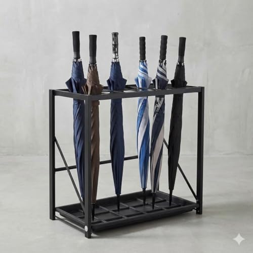 Folding Umbrella Storage Stand Rack Holder Organizer Free Standing Industrial by GLGLOBALLIFE--Abrandthatyoucantrust