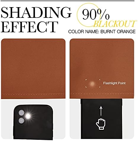 NICETOWN Blackout Curtains for Sliding Door 2 PCs 55 x 108-in Burnt Orange - Image 5