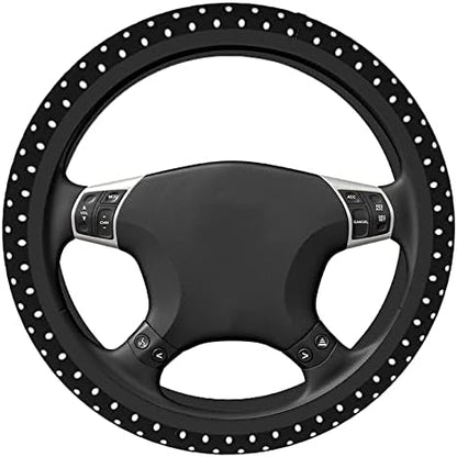 Black and White Polka Dot Steering Wheel Covers Non Slip Neoprene Steering - Image 6