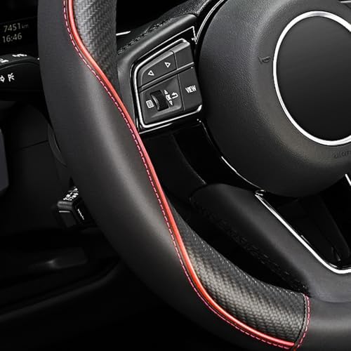 YHONGJT Soft Microfiber Leather Anti-Slip Car Steering Wheel Cover, Universal - Image 3