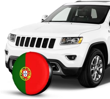 Portuguese Flag Spare Tire Cover, Universal Waterproof & Dustproof Wheel - Image 3