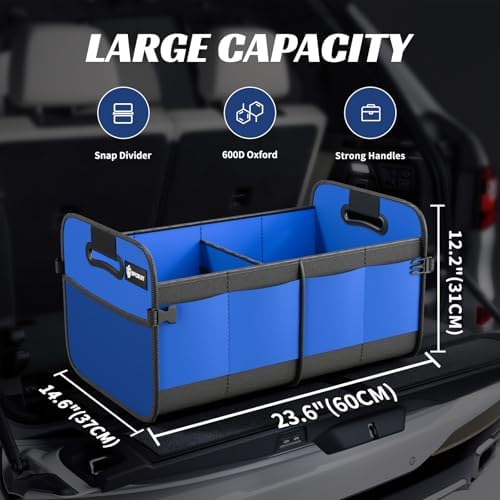 Sposuit Trunk Organizer for Car - 70L Collapsible Sturdy Car Storage - Image 2
