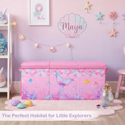 Toy Box with Adjustable Divider Large Toy Chest Storage - Image 5