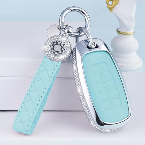 for Hyundai Key Fob Cover with Keychain, 5 Buttons - Image 2