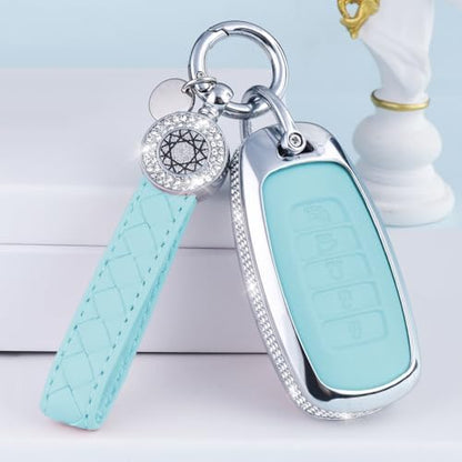 for Hyundai Key Fob Cover with Keychain, 5 Buttons - Image 2