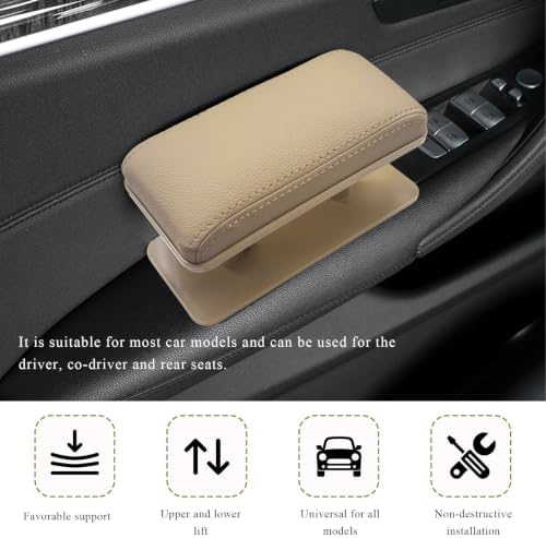 Car Armrest Pad, Adjustable Height Left Elbow Support Anti-Fatigue Car Door Arm - Image 6