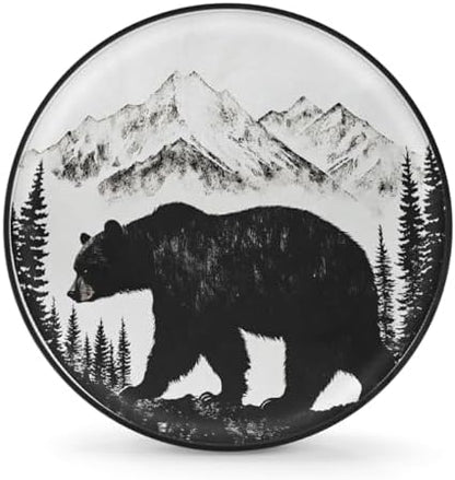Spare Tire Cover for RV Trailer, Animal Bear Mountain Waterproof Sun Leather by cfpolar