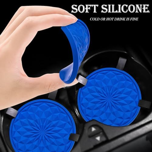 2 Pack Silicone Car Cup Holder Coaster – 2.75 Inch Non-Slip Drink Mat, - Image 4