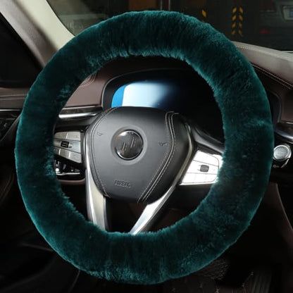 OGLAND Fuzzy Sheepskin Car Steering Wheel Cover by OGLAND