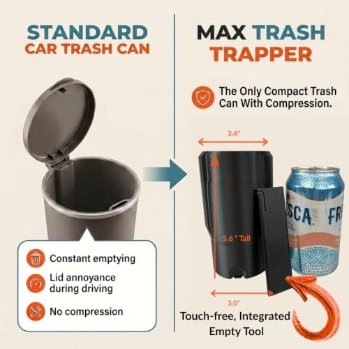 Trash Trapper Car Trash Can Cup Holder | Ultimate Car Trash Can - Image 5