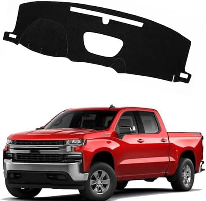 Dashboard Mat Cover for 2019-2025 Chevy Chevrolet Silverado 1500 2500HD 3500HD by BOLTRY