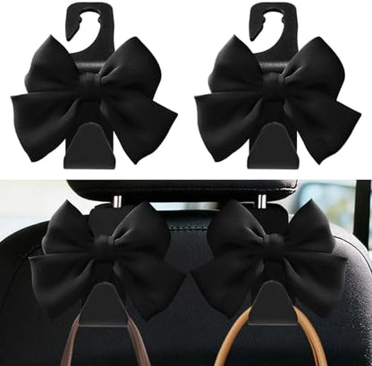 2PCS Car Seat Headrest Hooks, Car Bag Hooks, Cute Bow Knot Vehicle Seatback by Unknown