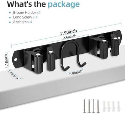 Broom Holder Wall Mount, Broom Hanger - Image 2