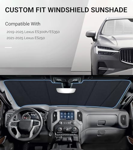 Pigenius Windshield Sun Shade for Lexus ES300h/ES350 2019-2025; Lexus ES250 - Image 2
