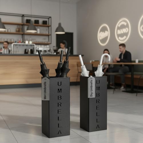 Hiceeden Square Metal Umbrella Holder, Free Standing Umbrella Rack Stand - Image 5