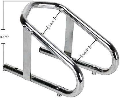 Extreme Max 5001.5763 Deluxe Chrome Motorcycle Wheel Chock - Image 2