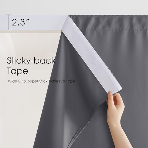 NICETOWN Patio Curtains Outdoor Waterproof Sticky Top & Back Tab Bottom - Image 2