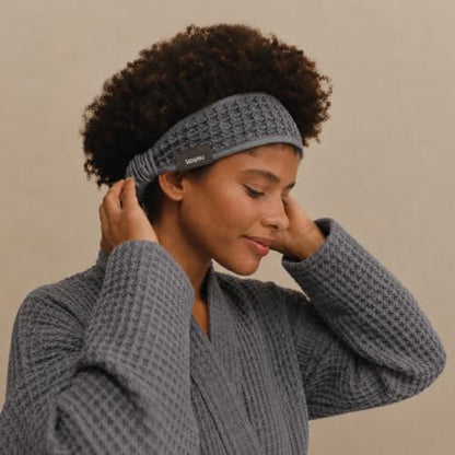 Luxury Organic Japanese Cotton Waffle Spa Headband - Image 5